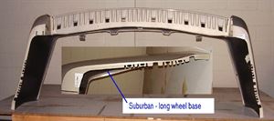 Picture of 2007-2013 Chevrolet Suburban w/object sensor Rear Bumper Cover