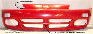 Picture of 1995-1996 Dodge Avenger Front Bumper Cover