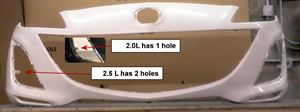 Picture of 2010-2011 Mazda MAZDA3 2.5L Front Bumper Cover