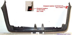 Picture of 1993-1997 Toyota Corolla 4dr sedan Rear Bumper Cover