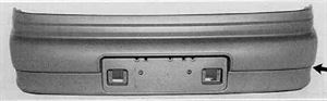 Picture of 1990-1991 Eagle Talon Premium trim Rear Bumper Cover